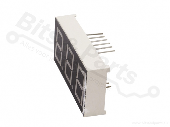 Digit display LED 7-segments 1.4cm red - 3-way common cathode